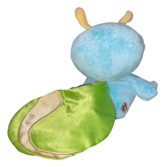Baby GUND Butterfly Plush Toy Blue With Green & Yellow Satin Wings For Infants S - Picture 4 of 10